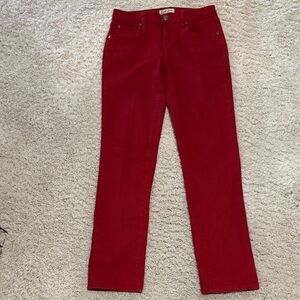 Vibrant Red Denim Jeans by Earl